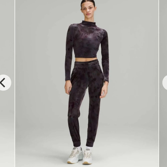 Lululemon High-Rise Velour Joggers Ready to Crush Gray Purple Size 4 - Picture 16 of 16